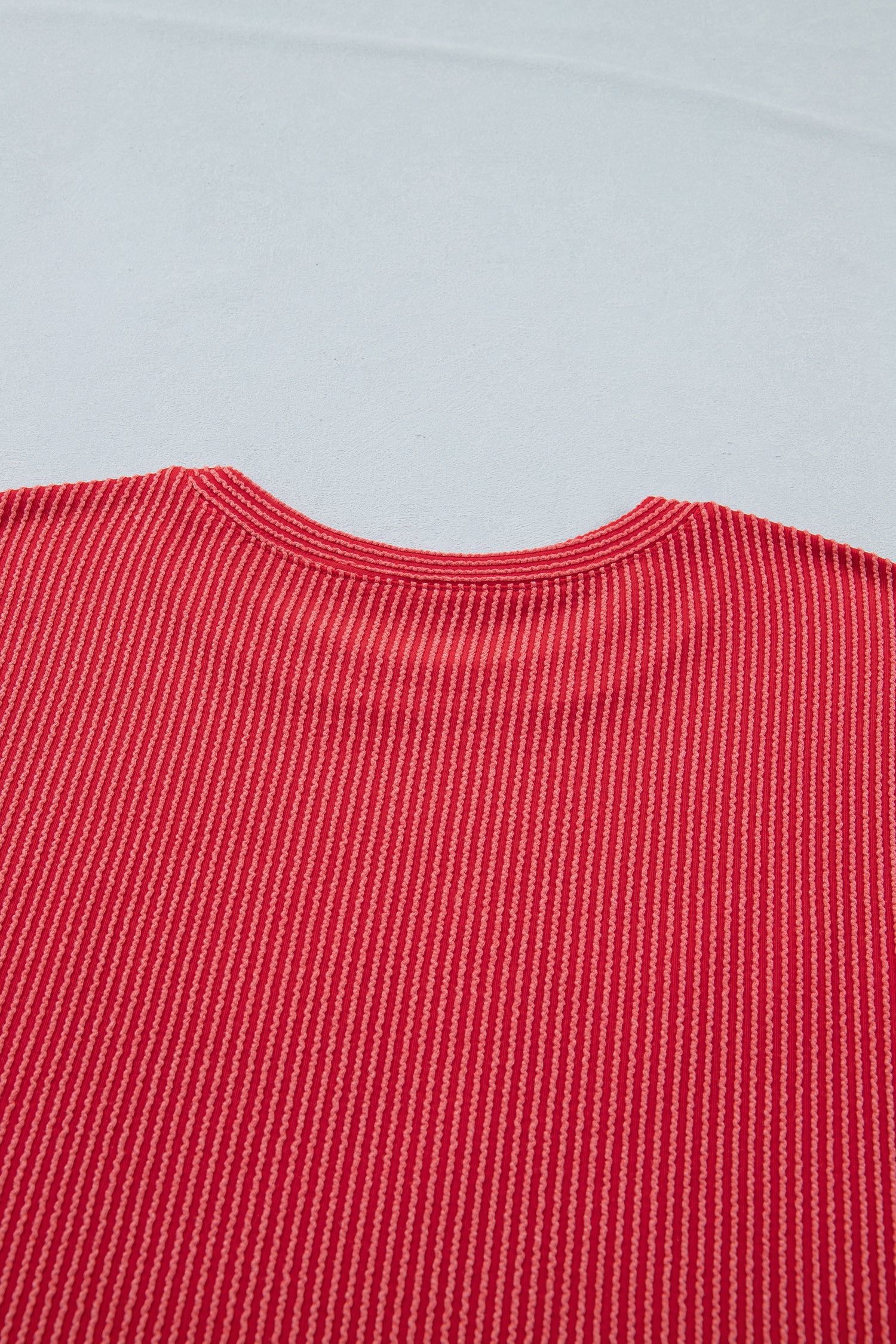 White USA Graphic Half Sleeve Loose Ribbed Top